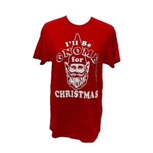 Fifth Sun Christmas Shirt Red I’ll Be Gnome for Christmas Themed Crewneck Adult